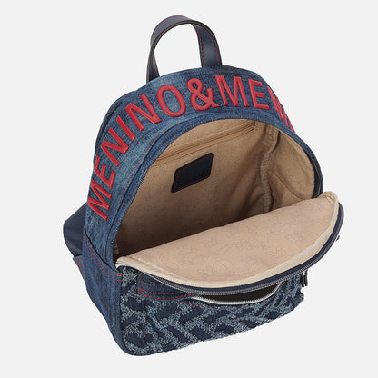 Mochila Jeans Casual Feminino Vintage