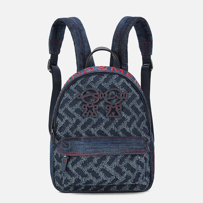 Mochila Jeans Casual Feminino Vintage