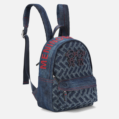 Mochila Jeans Casual Feminino Vintage