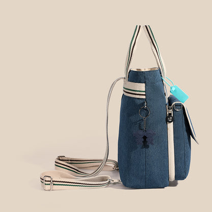 Mochila Casual Feminina Bolsa De Ombro Jeans