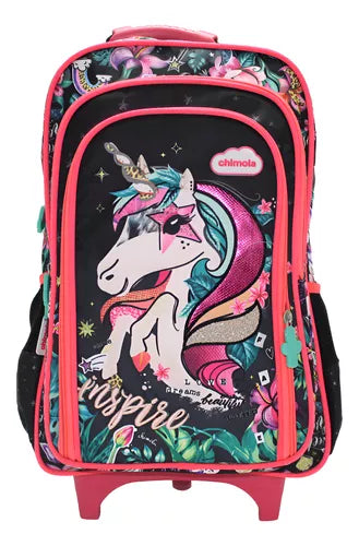 Mochila De Rodinha Infantil Escolar Mala Menina