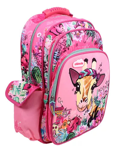 Mochila Escolar Costas Infantil Menina 16 Passeio Creche