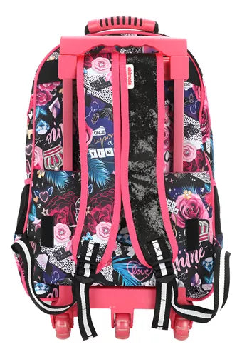 Mochila De Rodinha Infantil Escolar Mala Menina