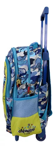 Mochila Rodinha Infantil Escolar Masculino Monstrinho