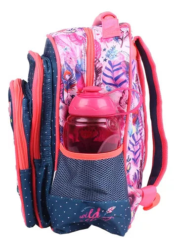 Mochila Escolar Costas Infantil Menina 16 Passeio Creche