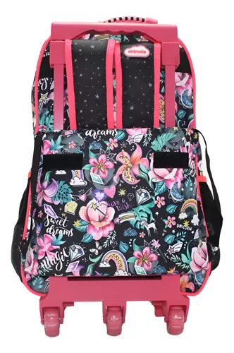 Mochila De Rodinha Infantil Escolar Mala Menina