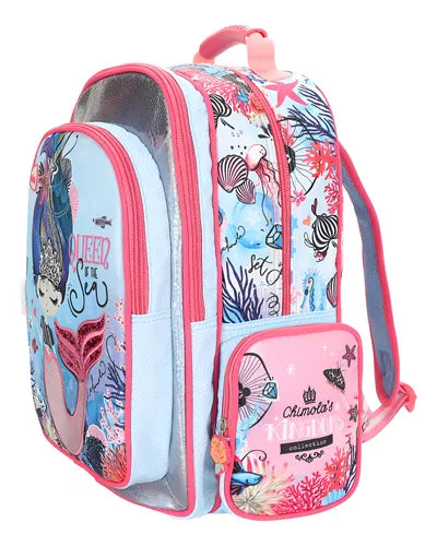 Mochila Escolar Costas Infantil Menina 16 Passeio Creche