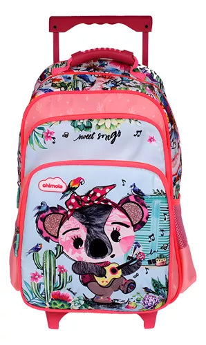 Mochila Rodinha Infantil Menina Escolar