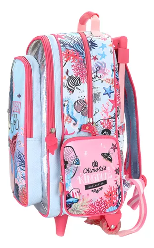 Mochila Rodinha Infantil Menina Escolar