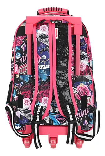 Mochila Rodinha Infantil Menina Escolar