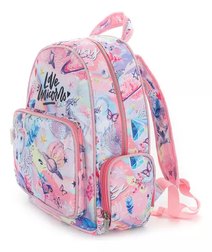 Mochila Escolar Infantil Costas Bolsos Grande Feminino