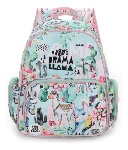 Mochila Escolar Infantil Costas Bolsos Grande Feminino